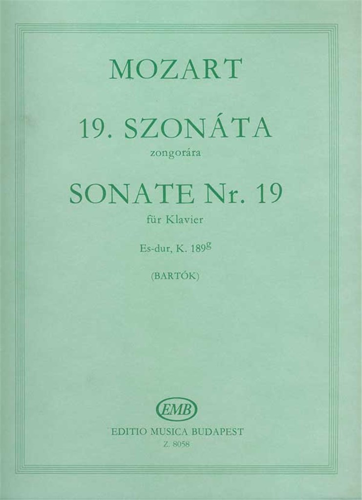 Sonate Nr. 19 Es-Dur, KV 189g